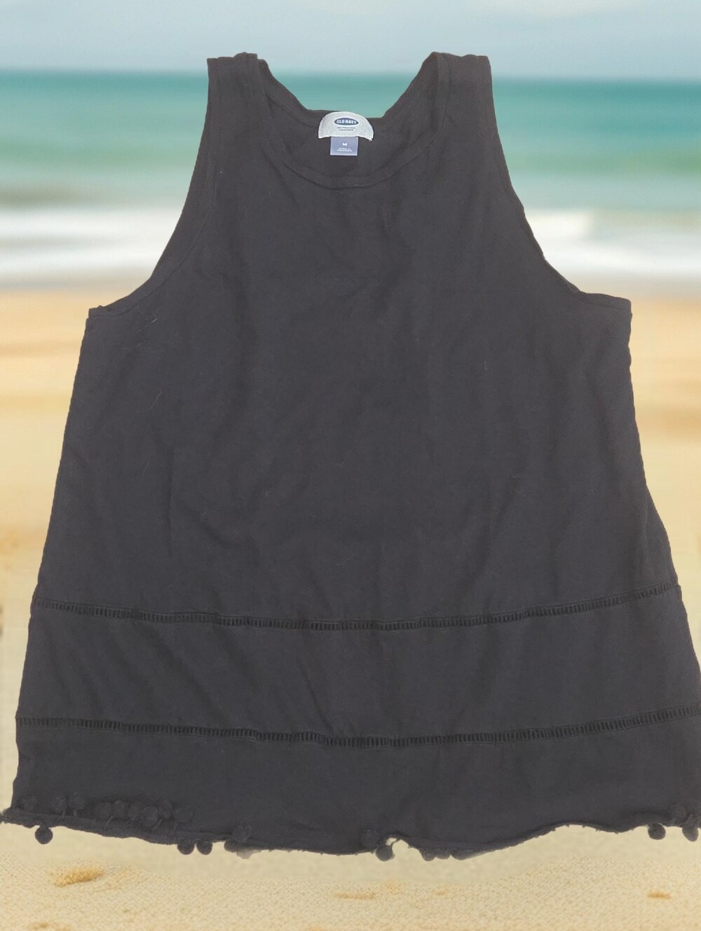 *1697 Old Navy tassle tank top Woman size M
